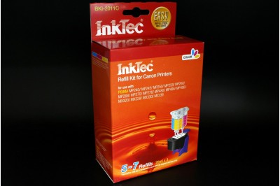 Заправочный набор BKI-2011C Color (цветной) для Canon CL-511/ 513C/М/Y (в наборе: чернила C,M,Y по 20 мл, заправочный зажим) InkTec