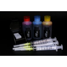Заправочный набор HPI-4060C Color  (цветной) для HP 121 (CC643HE)/ 121XL (CC644HE), HP 901 (CC656AE) (в наборе: чернила C,M,Y по 25 мл, заправочный зажим) InkTec