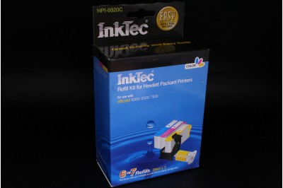 Уценка! Заправочный набор HPI-6920C Color  (цветной) для HP 920, 920XL (в наборе: чернила C,M,Y по 25 мл, заправочный зажим) InkTec